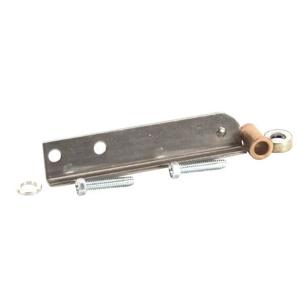 A True bottom left hinge torsion spring bracket kit with screws and nuts.