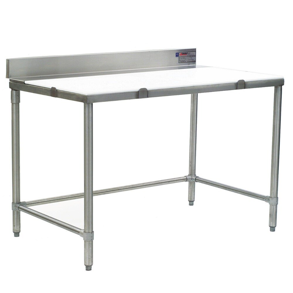 Eagle Group TB3672S 36" x 72" Poly Top Stainless Steel Trimming Table