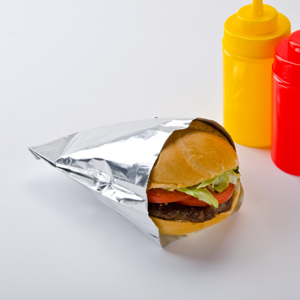 Carnival King 6 X 3 4 X 6 1 2 Large Foil Hamburger Sandwich Bag 1000 Case