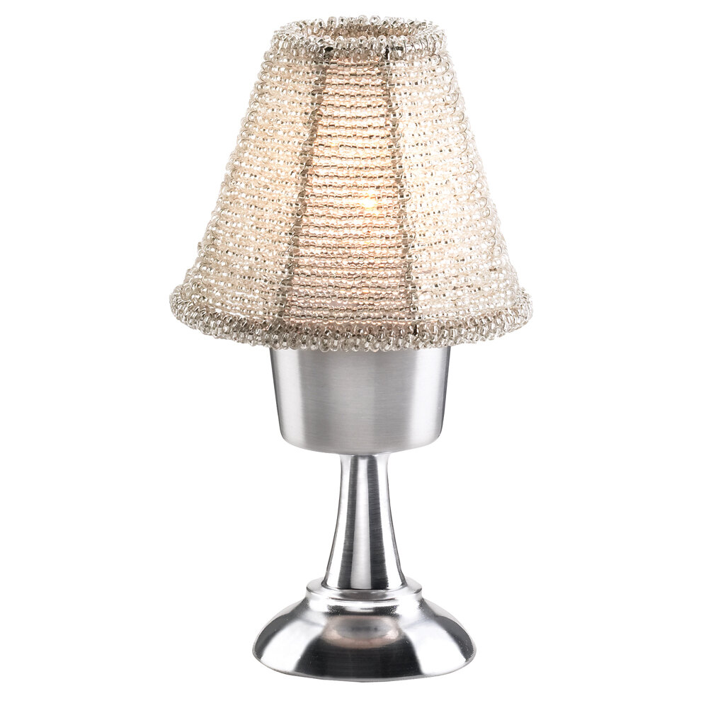 Sterno Products 85468 Petite Silver Beaded Lamp Shade