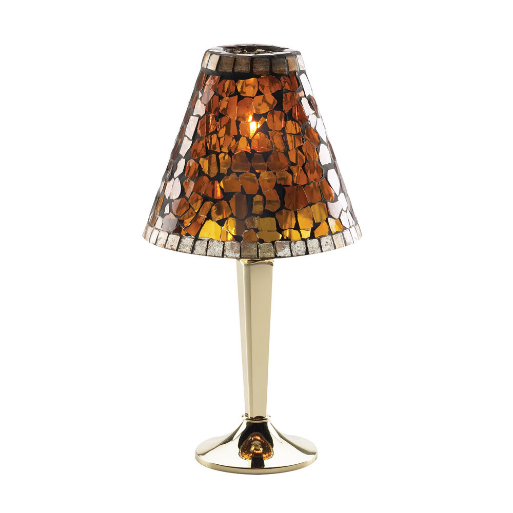 Sterno Products 85426 Amber Mosaic Lamp Shade