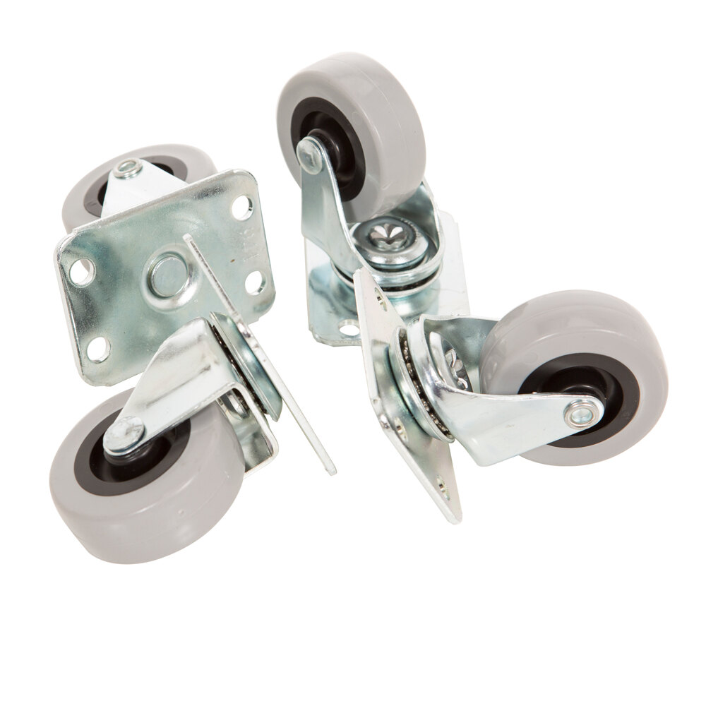 Ice Merchandiser Parts Cooler Accessories 2 Inch In Swivel Plate Casters 4 Set