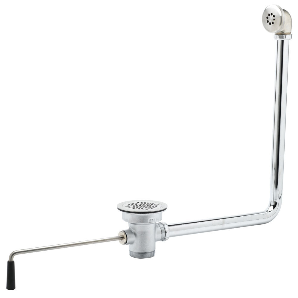 T&S B394001 Twist Waste Valve with Overflow Assembly 3" Sink Opening