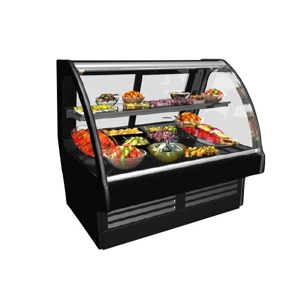 Structural Concepts GMDS6R Fusion 76" Black Curved Glass Refrigerated