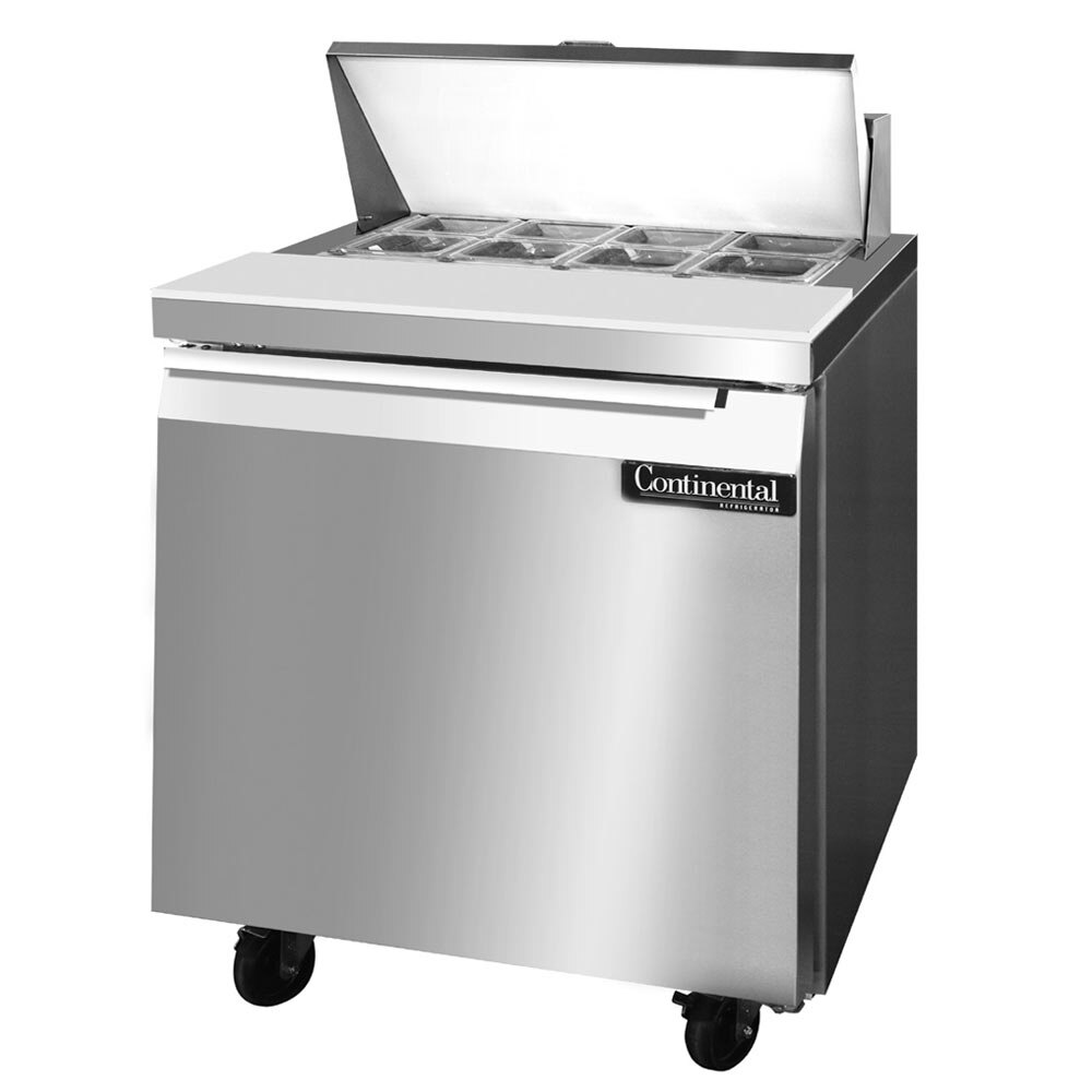 Continental Refrigerator SW328 32" 1 Door Refrigerated Sandwich Prep Table