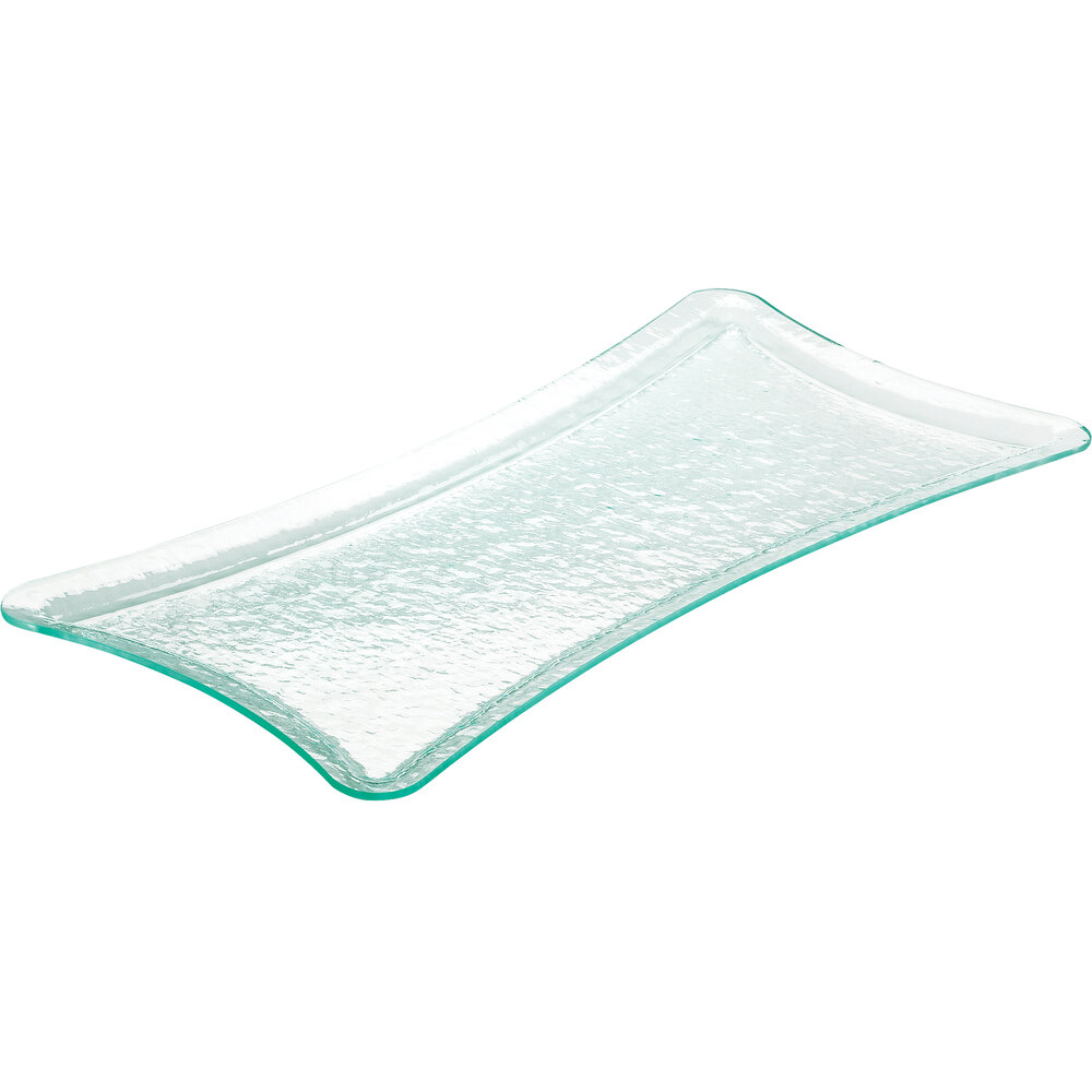 CalMil GL35343 Glacier 14" x 28" Bow Tie Folded Edge Acrylic Platter