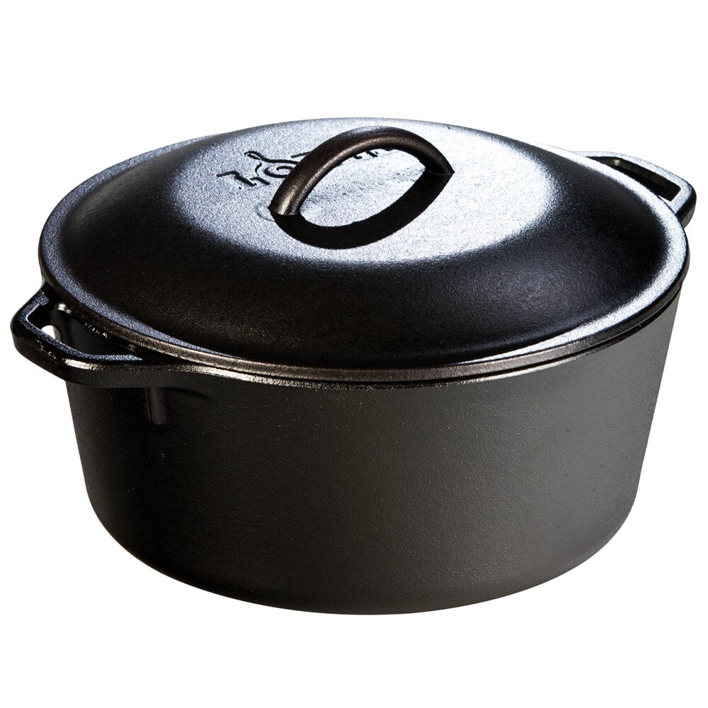 Lodge L8dol3 5 Qt Pre Seasoned Cast Iron Dutch Oven