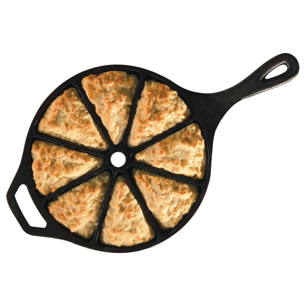 Cast Iron Cornbread Pan | Lodge L8CB3 Pre-Seasoned Cast Iron Wedge Pan