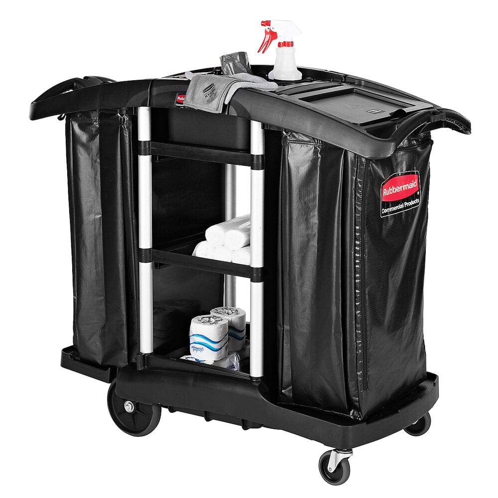 Rubbermaid 1861441 Executive High Capacity Janitor / Recycling Cart ...