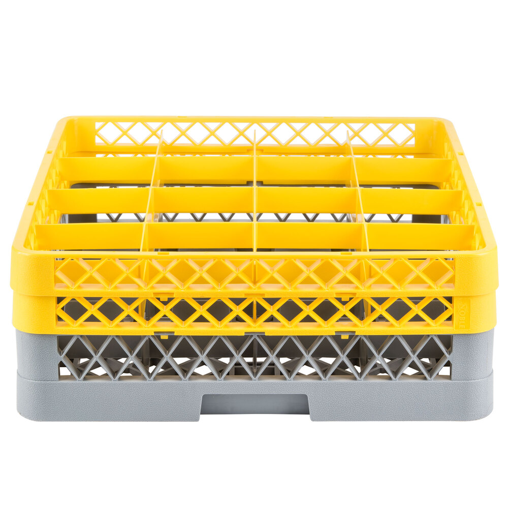 Noble Products Gray FullSize Glass Rack with 2 Yellow