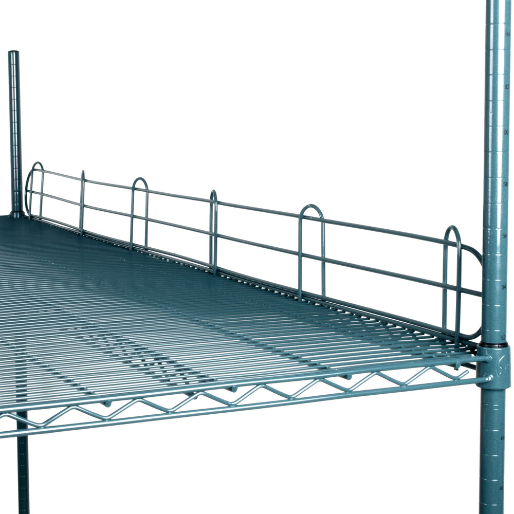 Regency 72" Green Epoxy Wire Shelf Ledge for Wire Shelving 72" x 4"