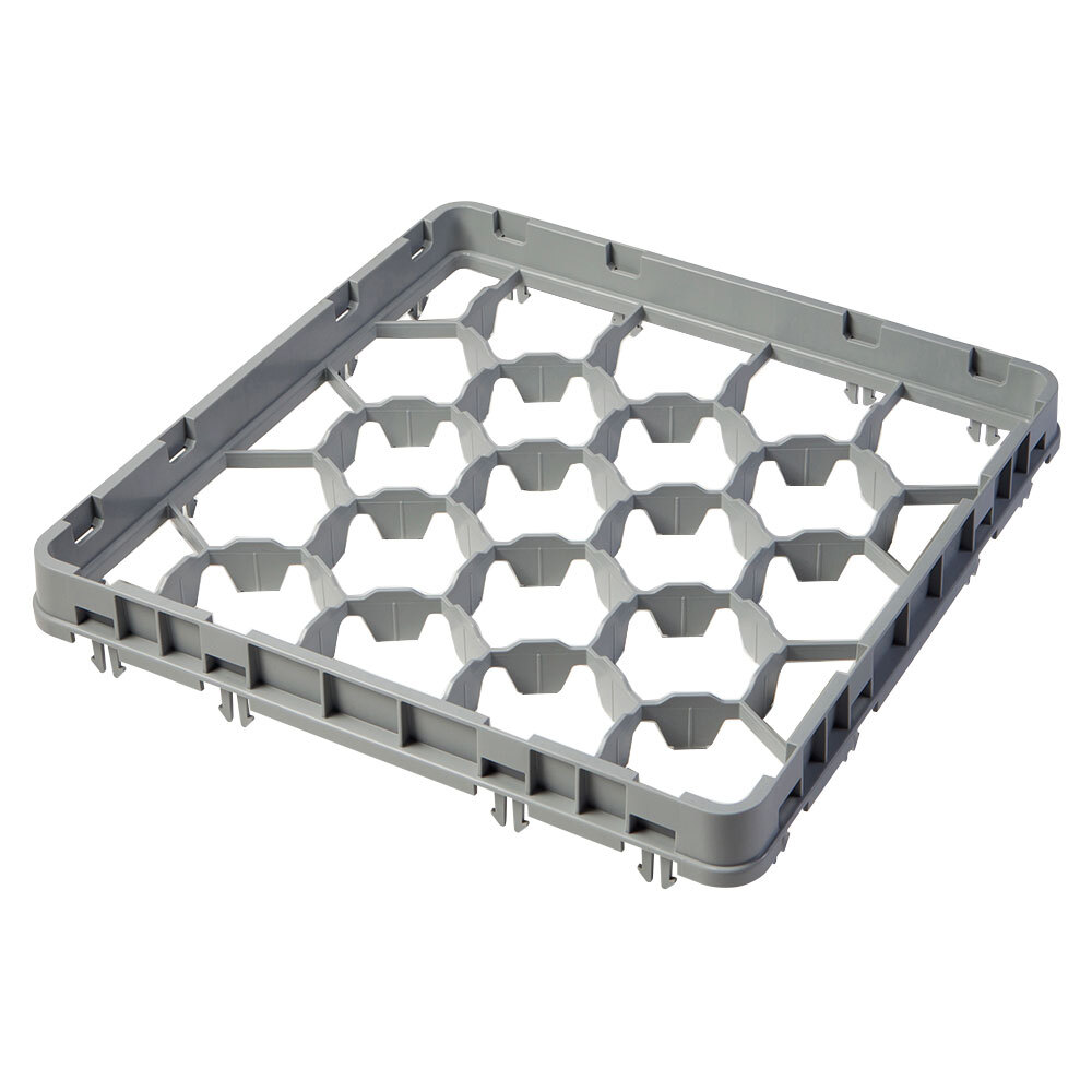 Cambro 20GE2151 20 Compartment Soft Gray Half Drop Full Size Glass Rack
