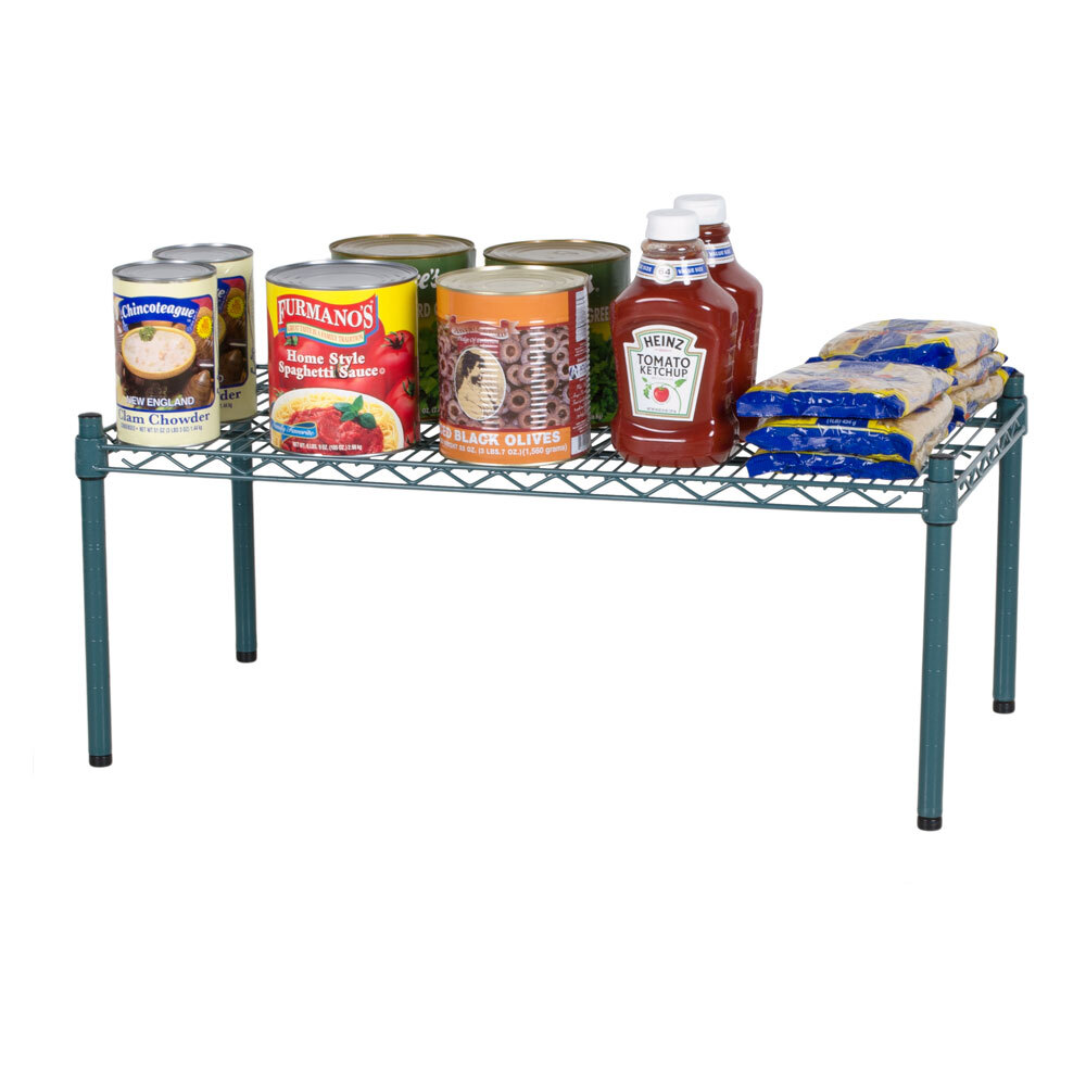 Regency 36" x 18" x 14" Green Epoxy Coated Wire Dunnage Rack 600 lb