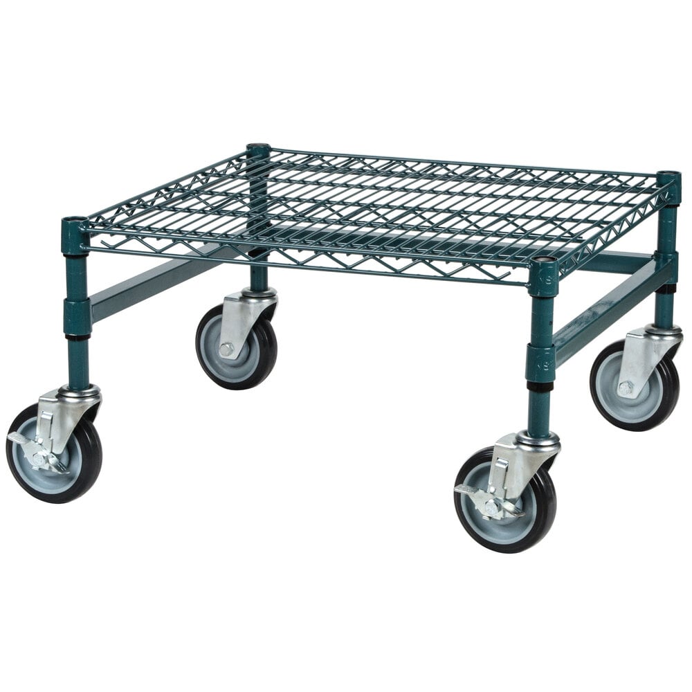 regency-24-x-24-x-14-green-epoxy-coated-mobile-dunnage-rack-kit-with