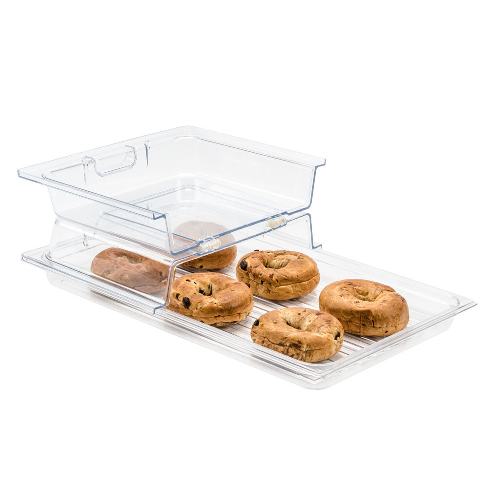 Sample and Display Tray Kit with Clear Polycarbonate Tray and Hinged Cover