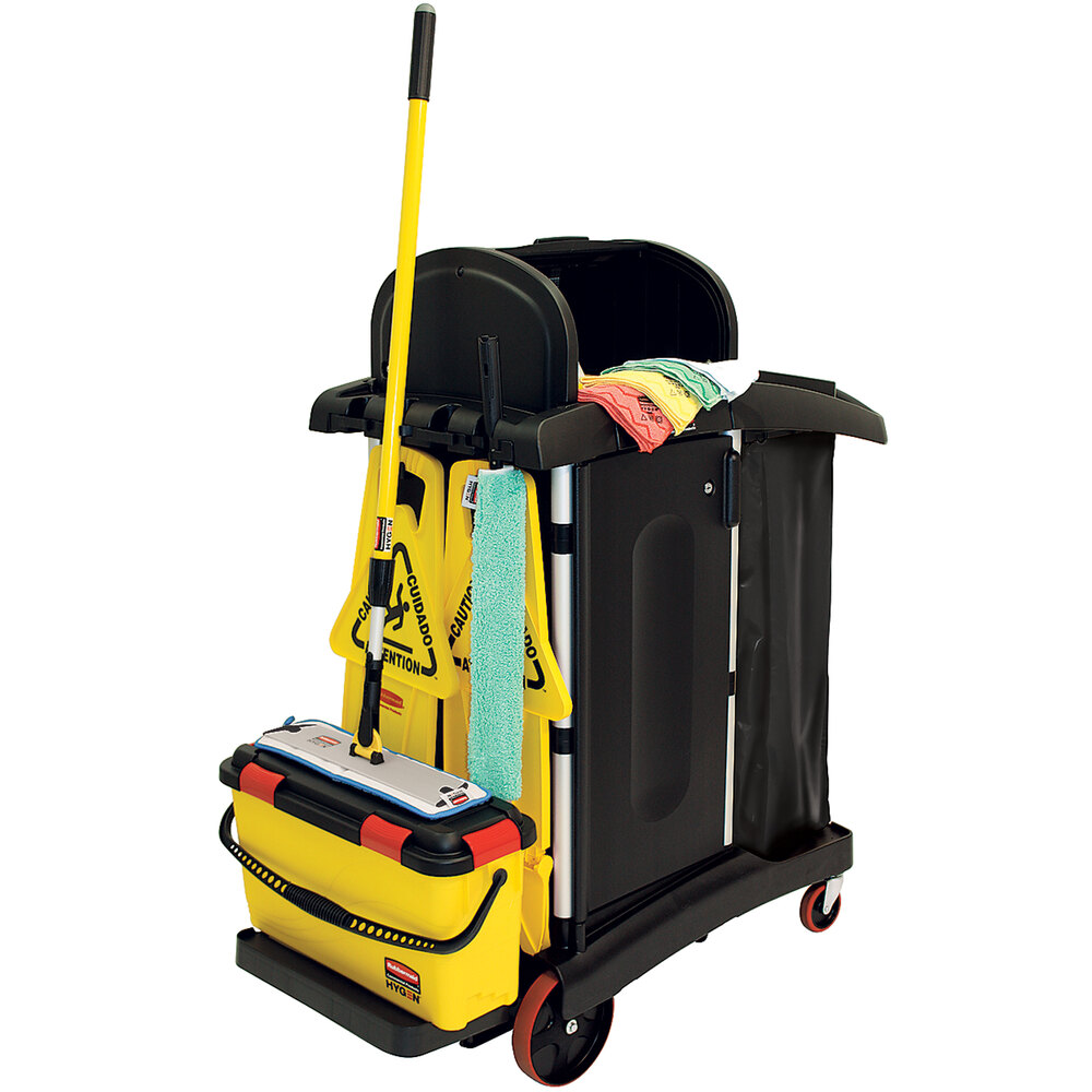 Rubbermaid 1784284 HYGEN Microfiber Janitorial Kit with Charging Bucket