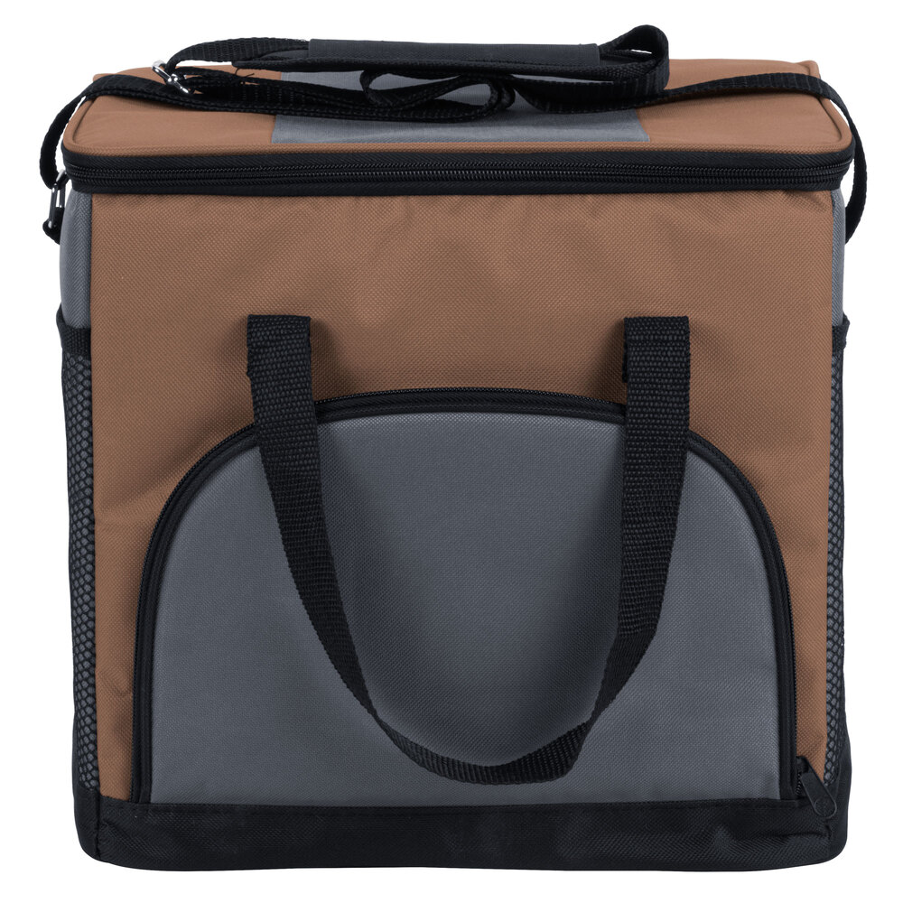 Choice Insulated Cooler Bag / Soft Cooler, Brown 12" x 9" x 11 1/2