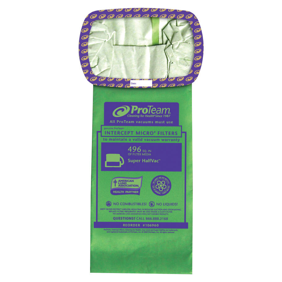 ProTeam 106960 Intercept Vacuum Bag for 6 Qt. Backpack Vacuum Cleaners