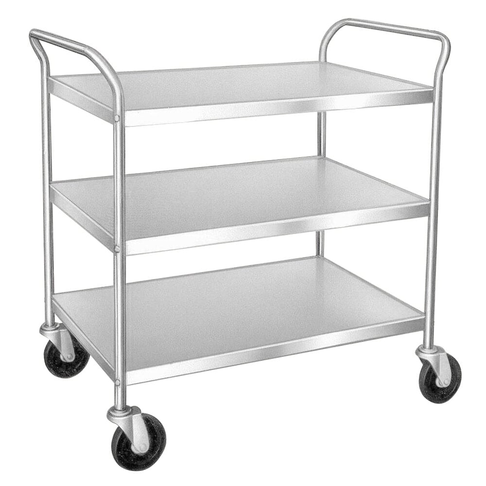 Lakeside 499 Medium-Duty Stainless Steel Three Shelf Tubular Utility ...