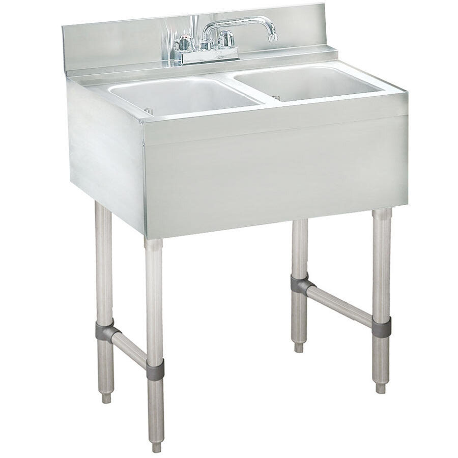 Advance Tabco CRB22C Lite Two Compartment Stainless Steel Bar Sink