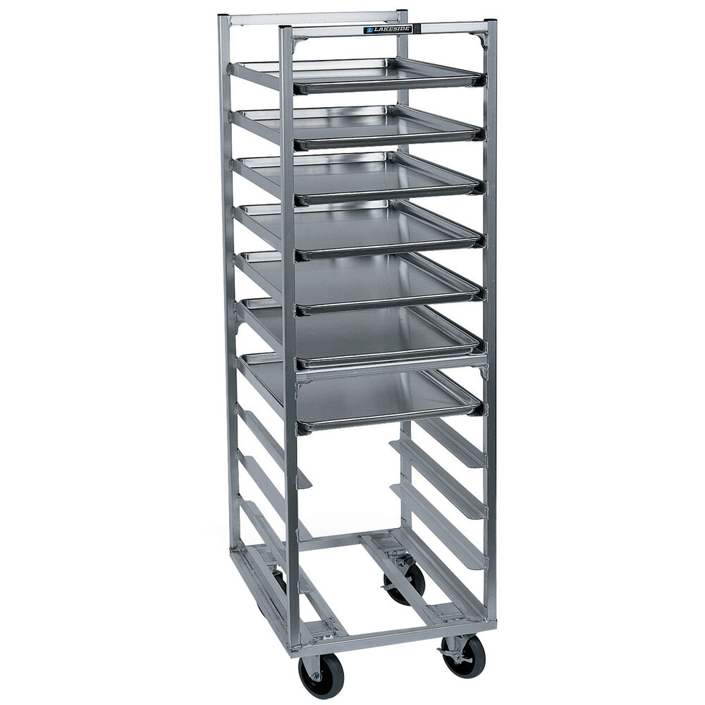 Lakeside 8529 18 Pan End Load Aluminum Bun / Sheet Pan Rack Assembled