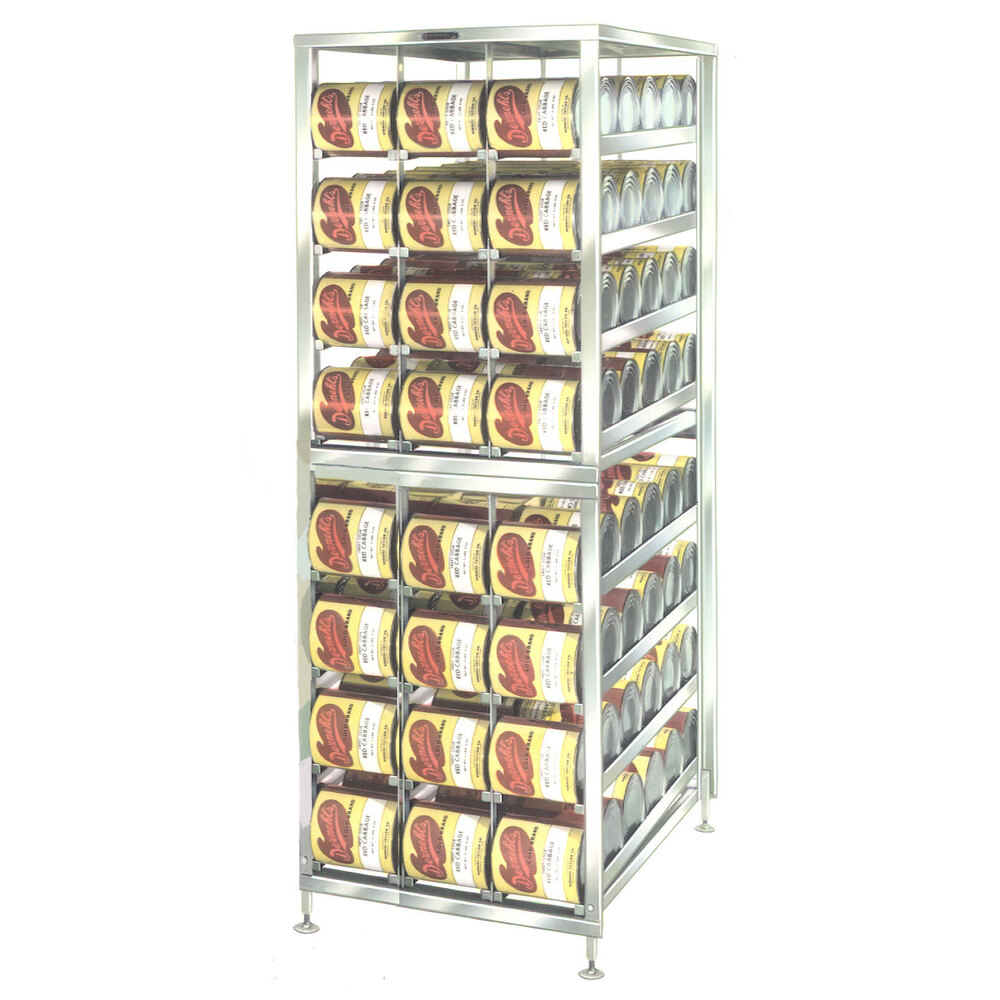 Lakeside 478 Stainless Steel Stationary 10 Can Rack Full Size