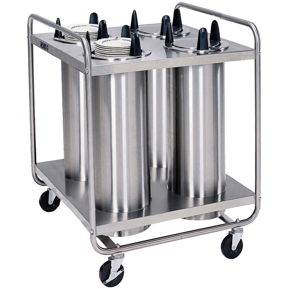 Lakeside 8400 Stainless Steel Heated Four Stack Plate Dispenser for up