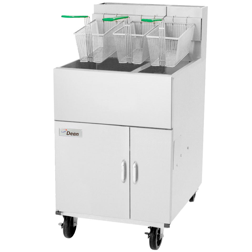 Dean SM5020G Liquid Propane Split Pot 50 / 20 lb. Floor Fryer