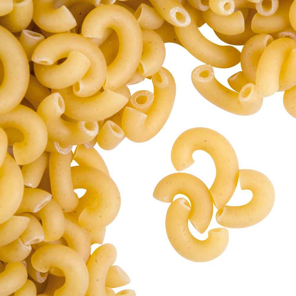 Close up of dry macaroni pasta