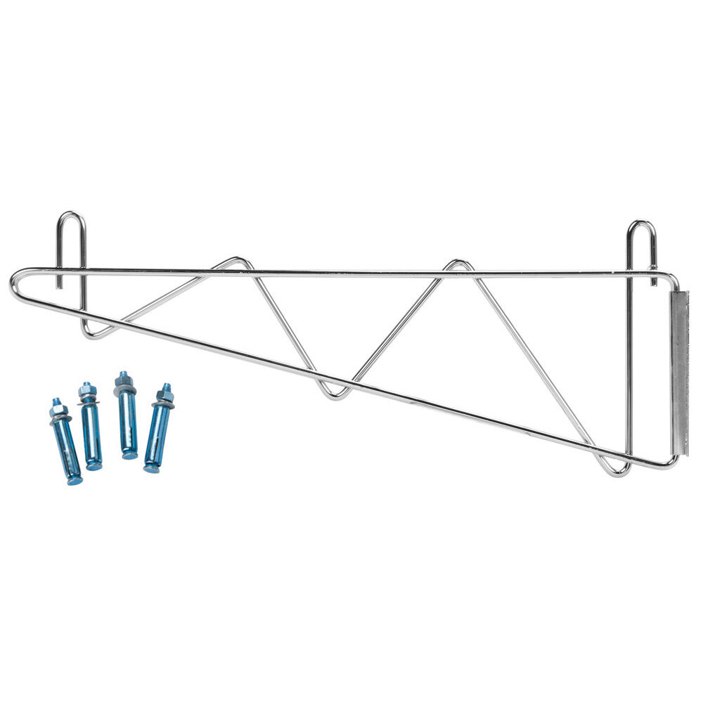 Regency 18" Deep Wall Mounting Bracket for Chrome Wire Shelving 2/Set