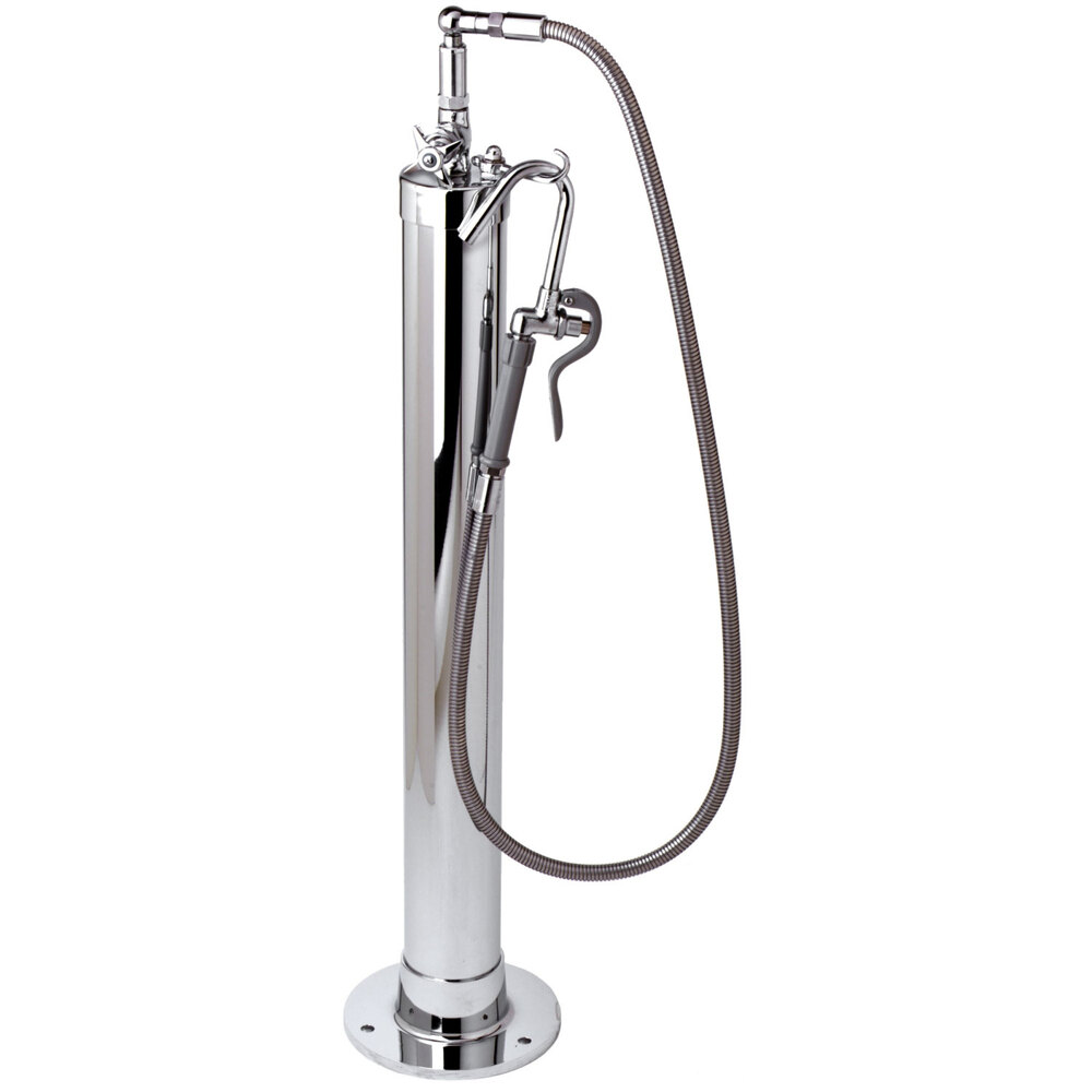 T&S B0187 Kettle Kaddy Kettle Filler Hose Stanchion Hot / Cold Water
