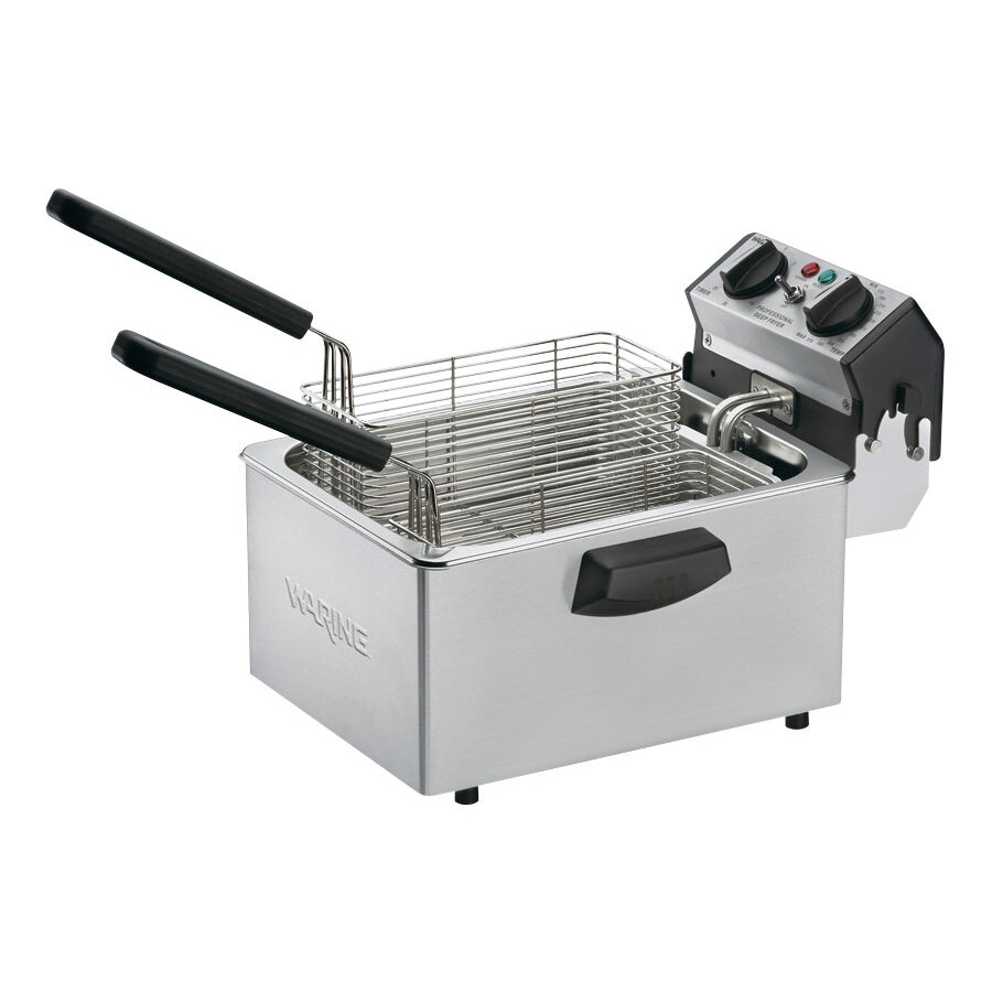 Waring WDF75B 8.5 lb. Commercial Countertop Deep Fryer - 208V