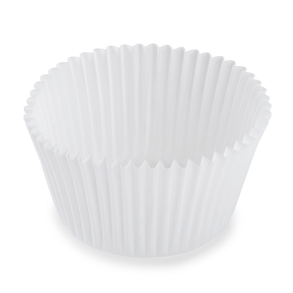 White Fluted Baking Cup 2 1/4" x 1 5/8" 500/Pack