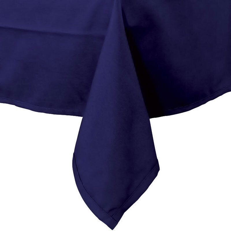 54 X 120 Rectangular Navy Hemmed Polyspun Cloth Table Cover