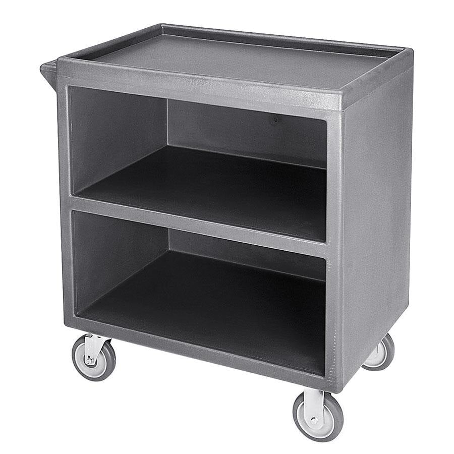 Cambro BC3304S191 Granite Gray Three Shelf Service Cart with Three
