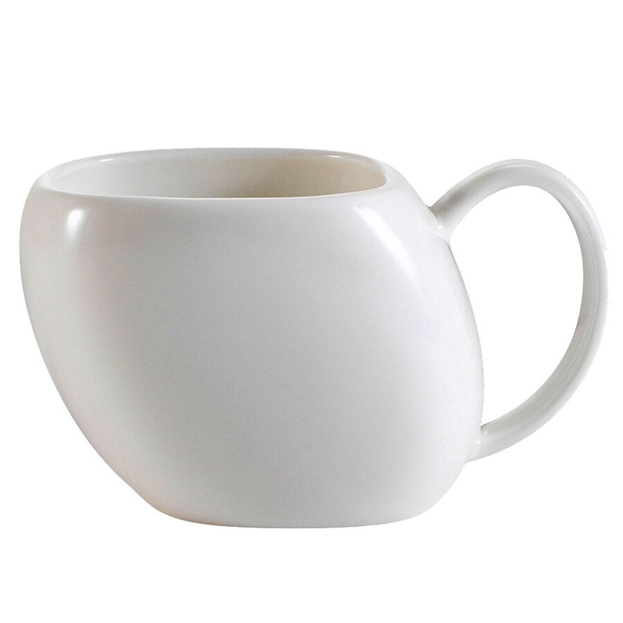 CAC WH1 White Pearl 5.5 oz. New Bone White Porcelain Coffee Cup 36/Case