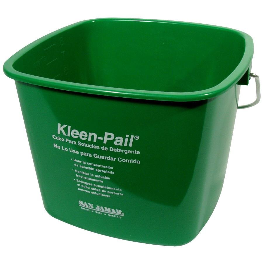 San Jamar KP196GN 6 qt. Green Cleaning Kleen-Pail