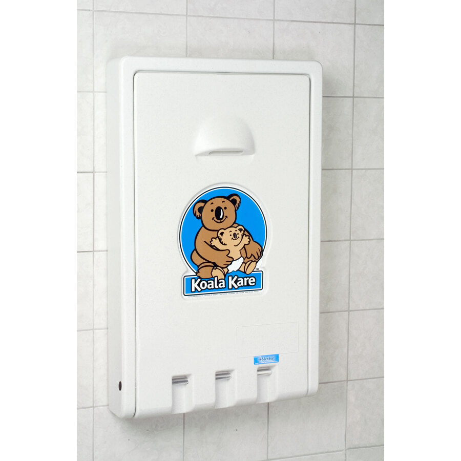 Koala Kare KB10105 Vertical Baby Changing Station / Table White Granite