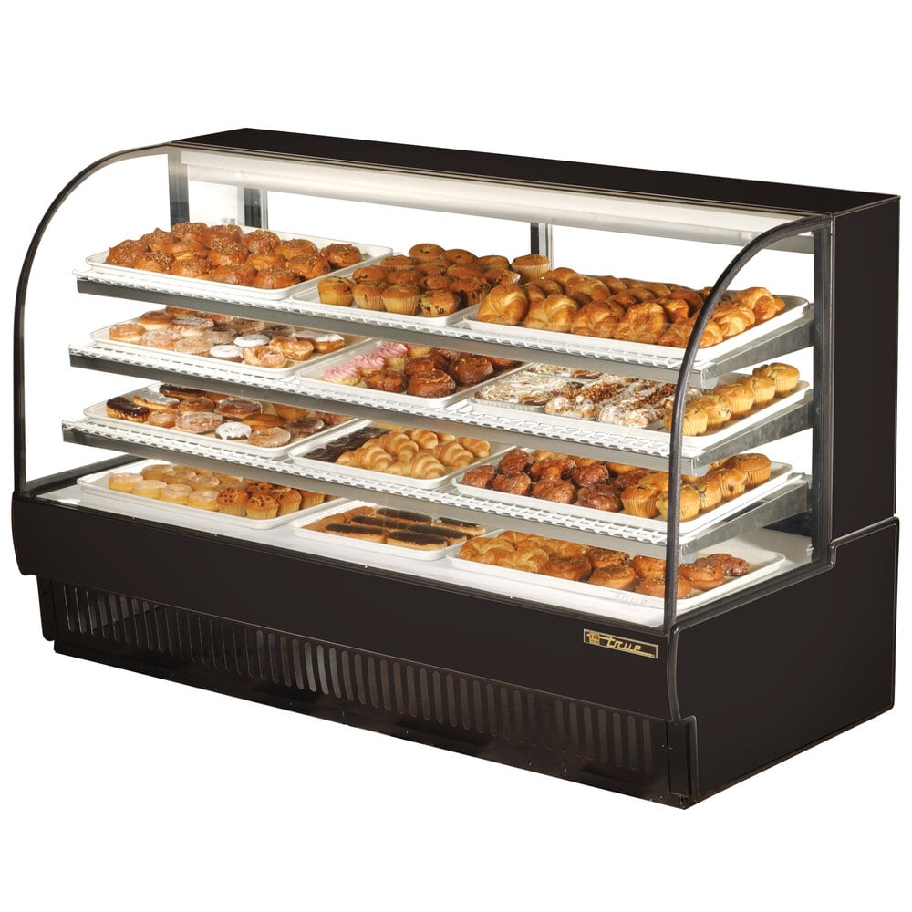 True TCGD-77 77" Black Dry Bakery Display Case