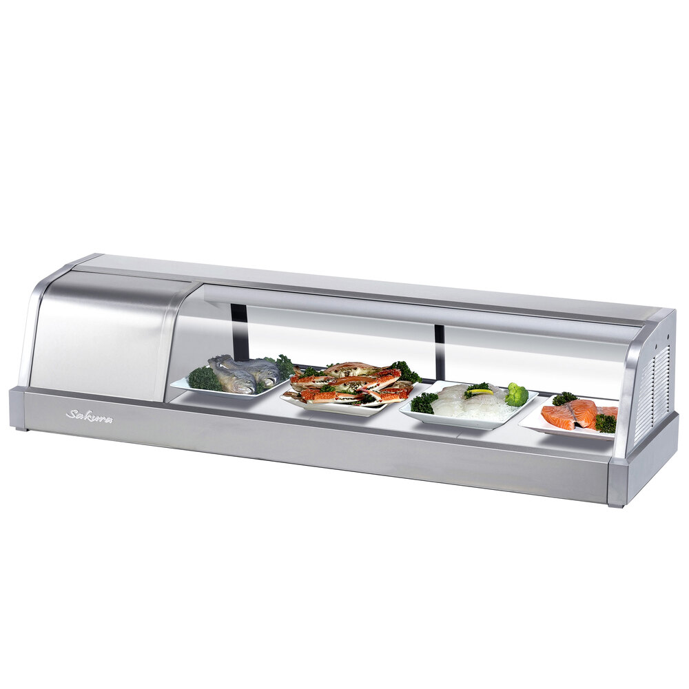 Turbo Air Sakura50 50" Stainless Steel Curved Glass Refrigerated Sushi