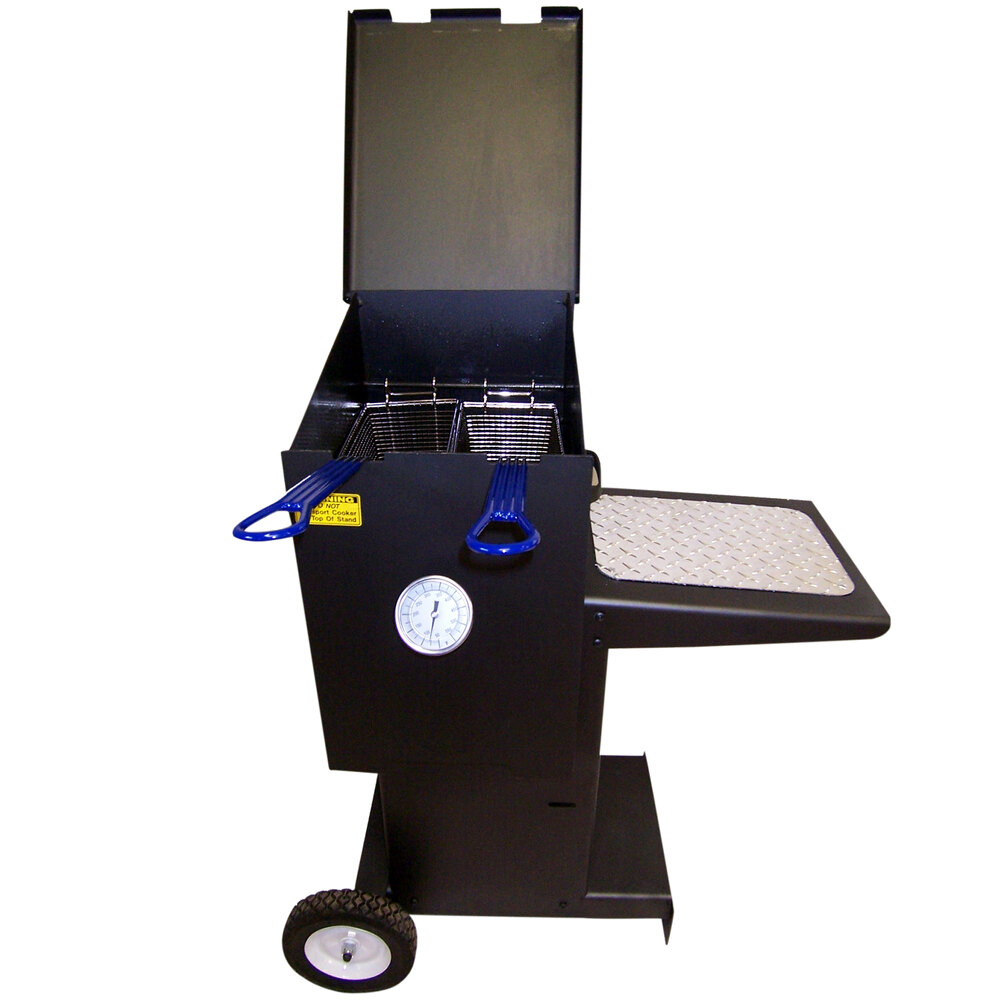 R & V Works FF2 4 Gallon Outdoor Cajun Deep Fryer with Stand