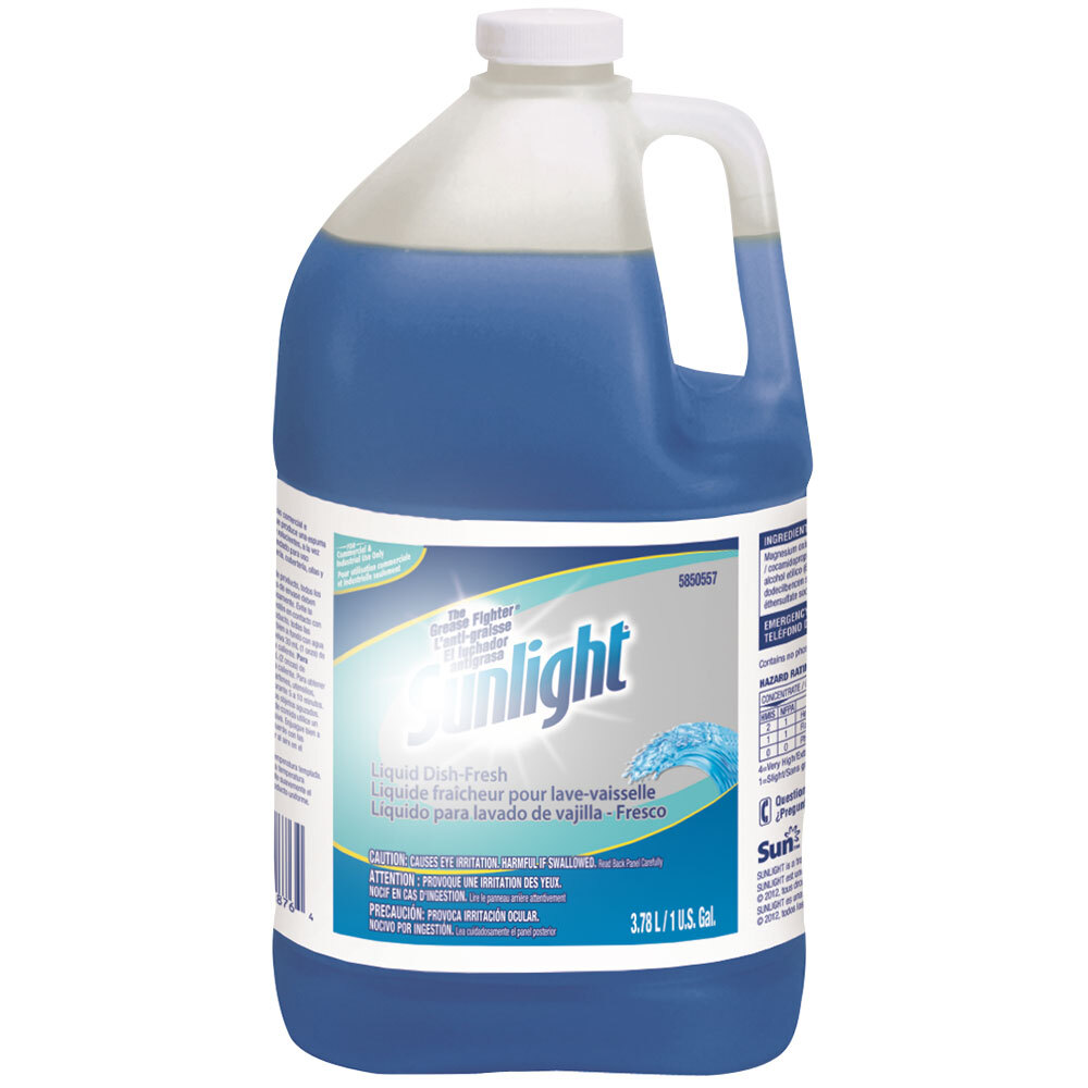 Diversey 95850557 Sunlight 1 gallon / 128 oz. Fresh Liquid Dish