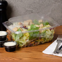 Dart C64DDLR ClearPack Clear Snap-On Dome Lid for 30, 48, and 64 oz. Plastic Containers - 252/Case