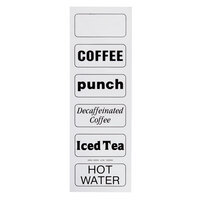 Cambro 13200 4 inch x 2 inch Large Labels for Beverage Dispensers