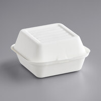 EcoChoice Compostable Sugarcane / Bagasse Take-Out Container 6" x 6" x 3" - 500/Case