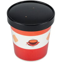Take out White Paper Soup Hot Cold Food Togo Cup With Vented Lid 250 Ct 16 Oz for sale online