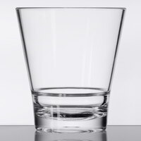 GET S-9-CL Revo 9 oz. Customizable SAN Plastic Stackable Rocks / Old Fashioned Glass - 24/Case