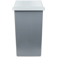 Continental 32-Gallon Square Swingline Trash Can – Grey, Commercial Use