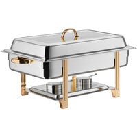 Choice Deluxe 8 Qt. Full Size Gold Accent Chafer