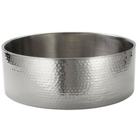American Metalcraft DWBH16 Round Stainless Steel Double Wall Serving Bowl with Hammered Finish - 16